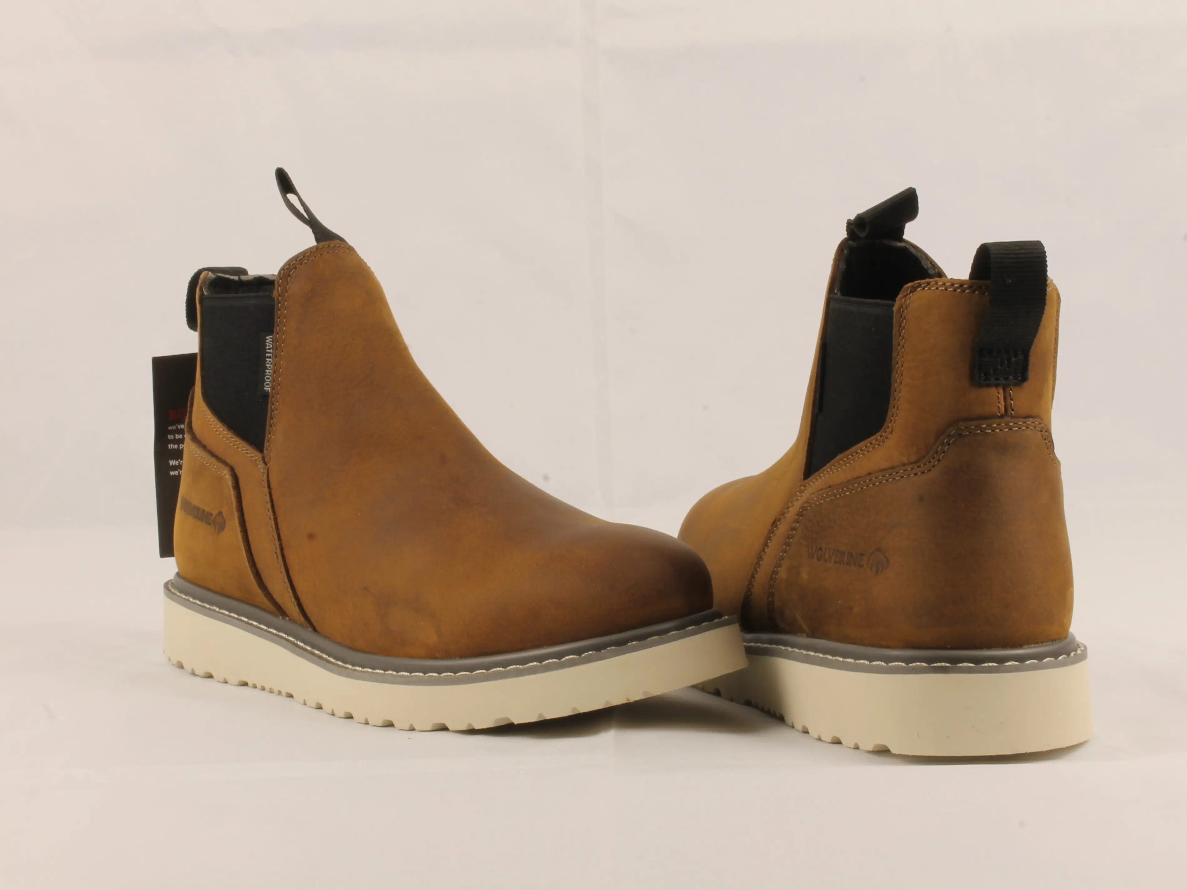 Men's Slip-Resistant Pull-On Work Shoes, Durable Work Footwear, Shoe