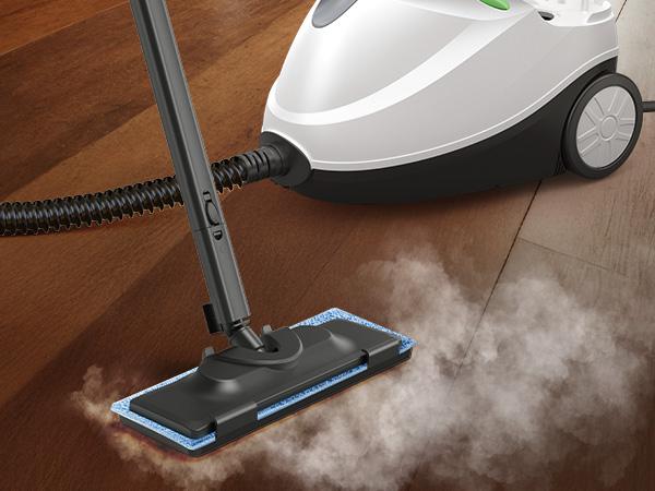 Phueut Steam Cleaner Replacement Brushes & Grout Brush & 2 Packs Steam Mop Pads for Multi-Surface Floor Cleaning Reusable Washable Machine Compatible Essential Cleaning Tools