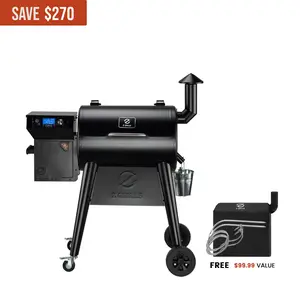 PIONEER 450B - 2026 NEW UPGRADE Grill with PID 3.0 Controller 459 sq in Cooking Space 18 lb Hopper & 8-in-1 Versatility for BBQ
