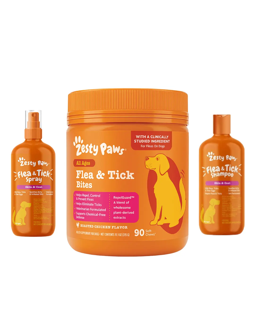Summer Flea & Tick Defense Kit ( 16oz Shampoo, 16 oz Spray & 90 ct Bite Relief) Summer Flea & Tick Defense Kit ( 16oz Shampoo, 16 oz Spray & 90 ct Bite Relief)