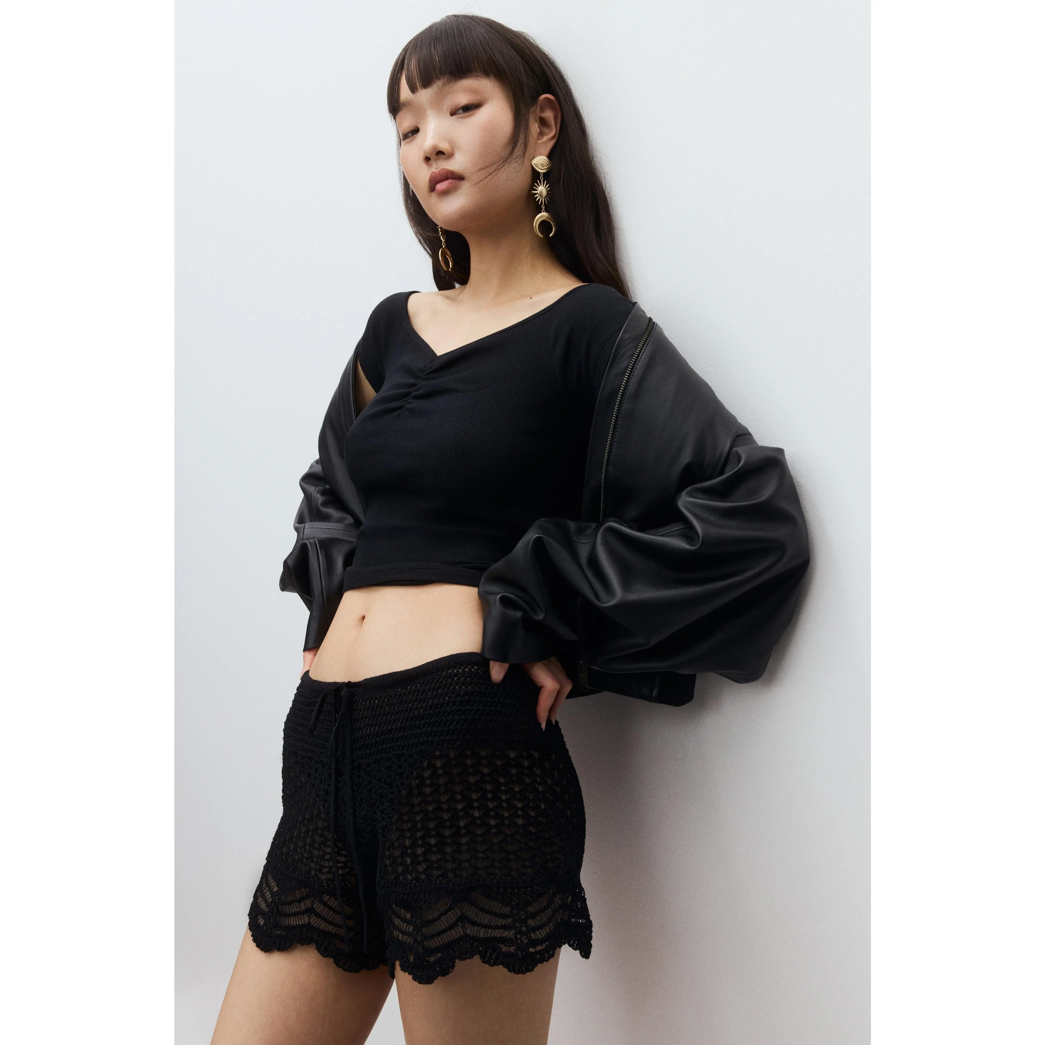 H&M Ribbed boat-neck top