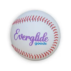 EverGlide Handmade Baseball – Official 9 Inch Training Ball – PU Cork Core – Hand Stitched Practice Baseball (2 Pack)