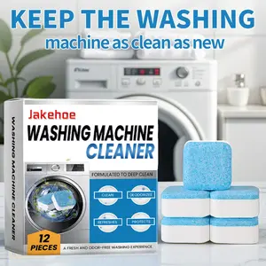 Washing Machine Cleaner Tablets - 12-Pack Deep Cleans Year-Round for HE Top & Front Load Washers Removes Grime Build-Up Household cleaner for washing machine seaways washing machine cleaner descaler
