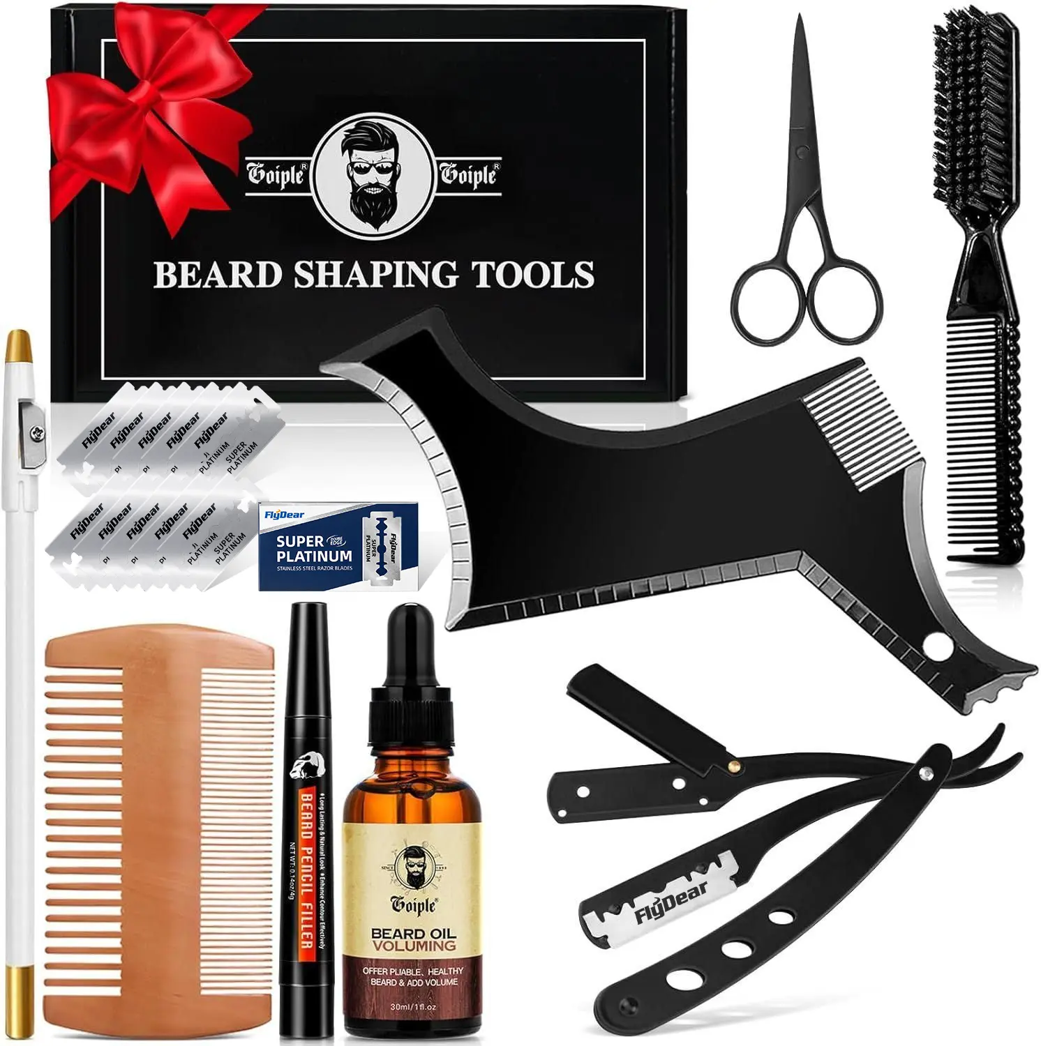Beard Shaper Kit for Men – Professional Beard Styling & Grooming Tools | The Perfect Gift for Boyfriend, Husband