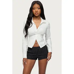 Jovie Twisted Lace Up Tailored Shirt
