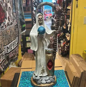 Santa Muerte statue 19 inch White