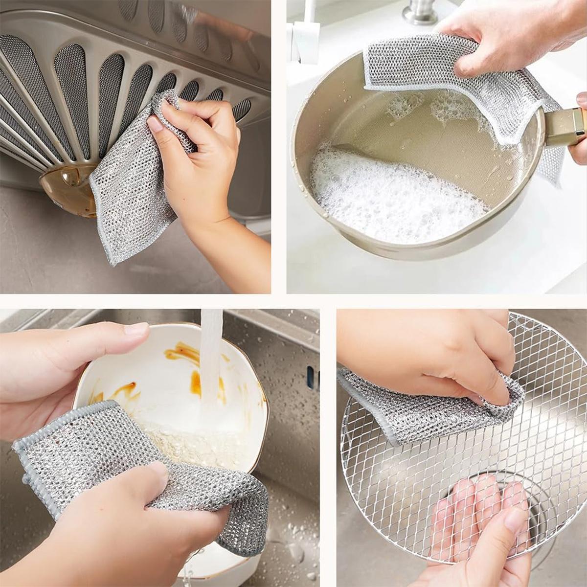 12 Pcs New Upgrade Steel Wire Dishcloth,Non Scratch Wire Dishcloth for Wet and Dry Use,Powerful Cleaning Non-Scratch Wire Dishcloth Rag for Cookware, Sinks, Dishes, Stove Tops 12 Pcs New Upgrade Steel Wire Dishcloth,Non Scratch Wire Dishcloth for Wet and Dry Use,Powerful Cleaning Non-Scratch Wire Dishcloth Rag for Cookware, Sinks, Dishes, Stove Tops