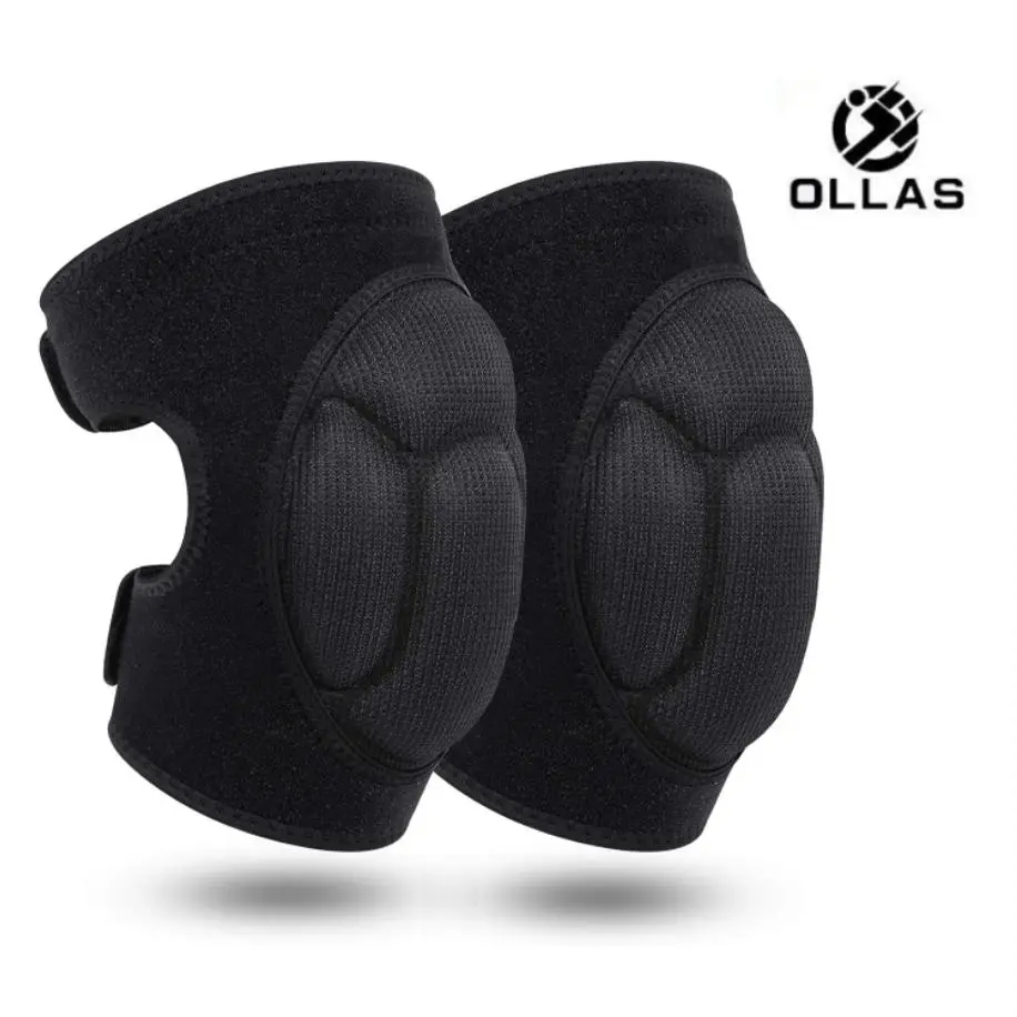 Adult Thick EVA Foam Knee Pads with Adjustable Sleeves and Anti-Slip Silicone Grip, Protective Gear for Volleyball, Gardening, 1 Pair