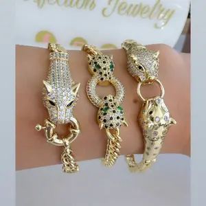 Panther design bracelet #0248 -14k laminated gold