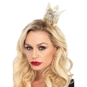 Mini Metal Filigree Crown Costume Headband