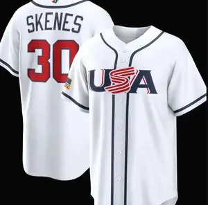 Men's USA Baseball Paul Skenes White 2026 World Baseball Classic Home Stadium Jersey