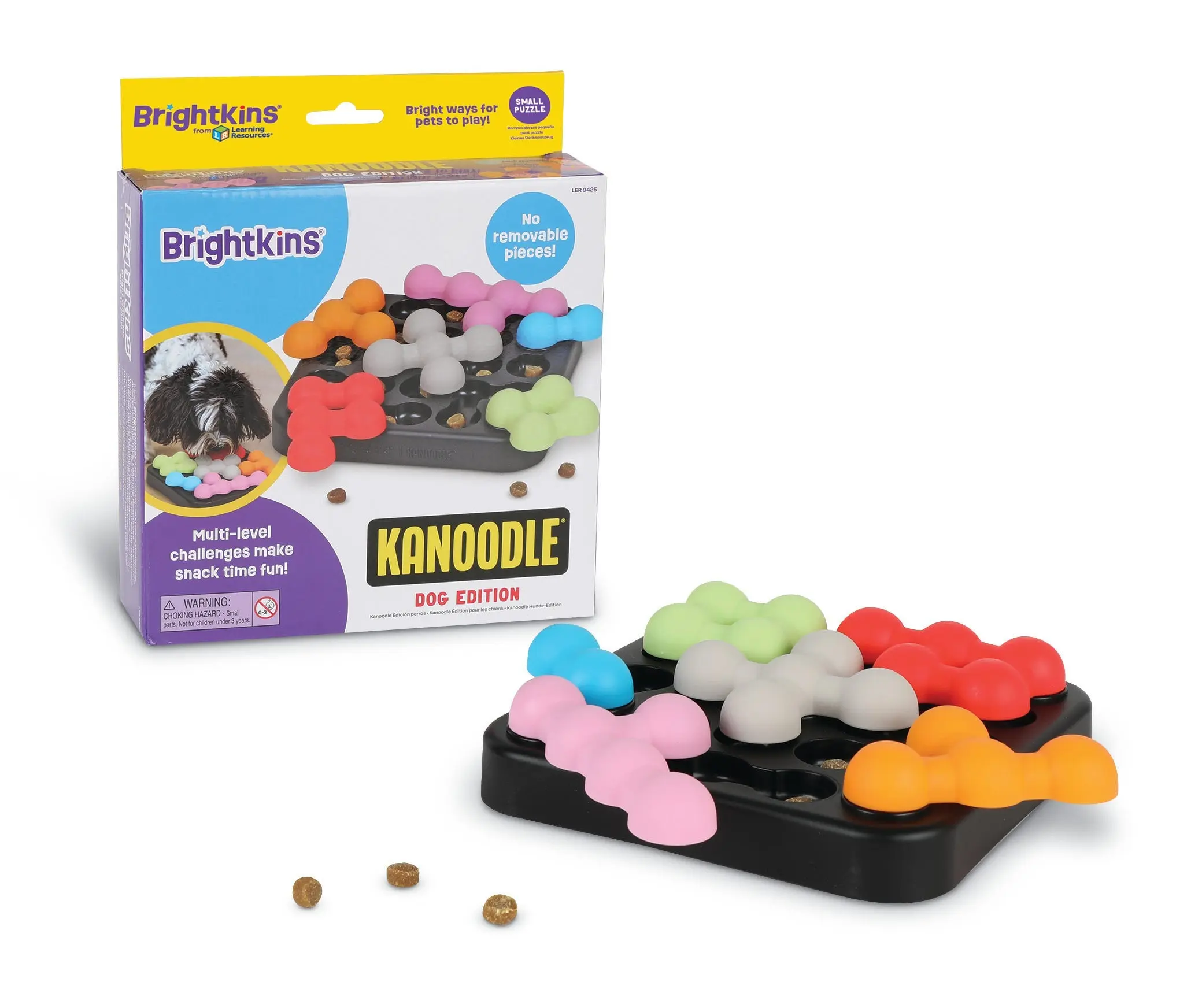 Brightkins Kanoodle Dog Edition - Small Interactive Treat Puzzle for Dogs, Two Sizes, Comfortable Carrying, Slow Feeder, BPA-Free, Easy to Clean