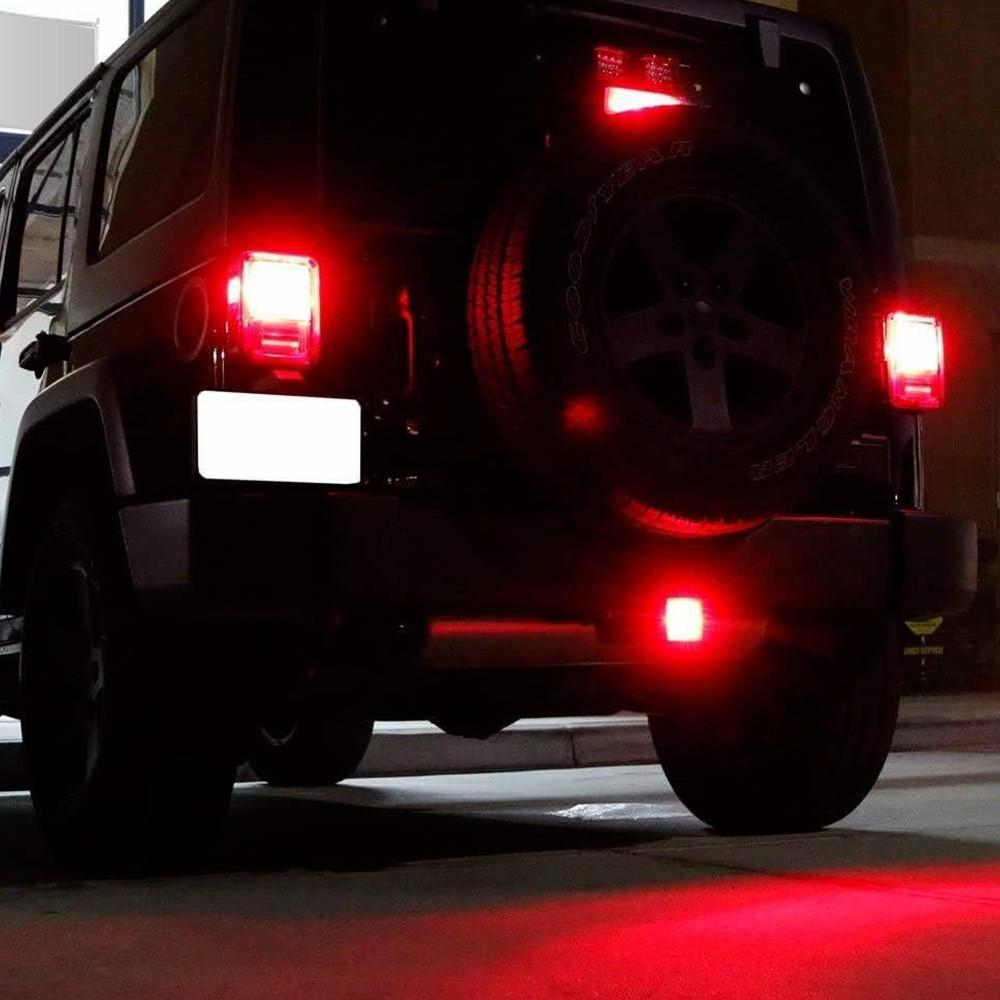 AUXITO Red Lens 15-LED Tow Hitch Receiver Strobe Brake Light For Truck SUV 2-Inch Hole