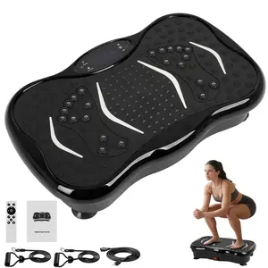 Vibration Plate Exercise Machine,Comfortable Magnetic Therapy Massage Function,Foot massager,Multiple Speeds with Bluetooth & LED Display,Remote, Weight Workout for Home,Max User Weight 330lbs