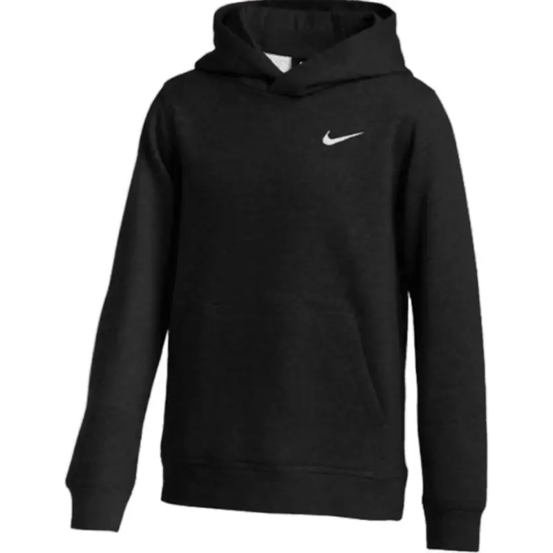 NIKE Women's Black Club Fleece Pullover Hoodie, Soft Sweatshirt for Everyday Style and Comfortable All Day Wear, Sweatshirts, Casual Ootd, Fleece Fabric, Soft Touch, Pull-Over
