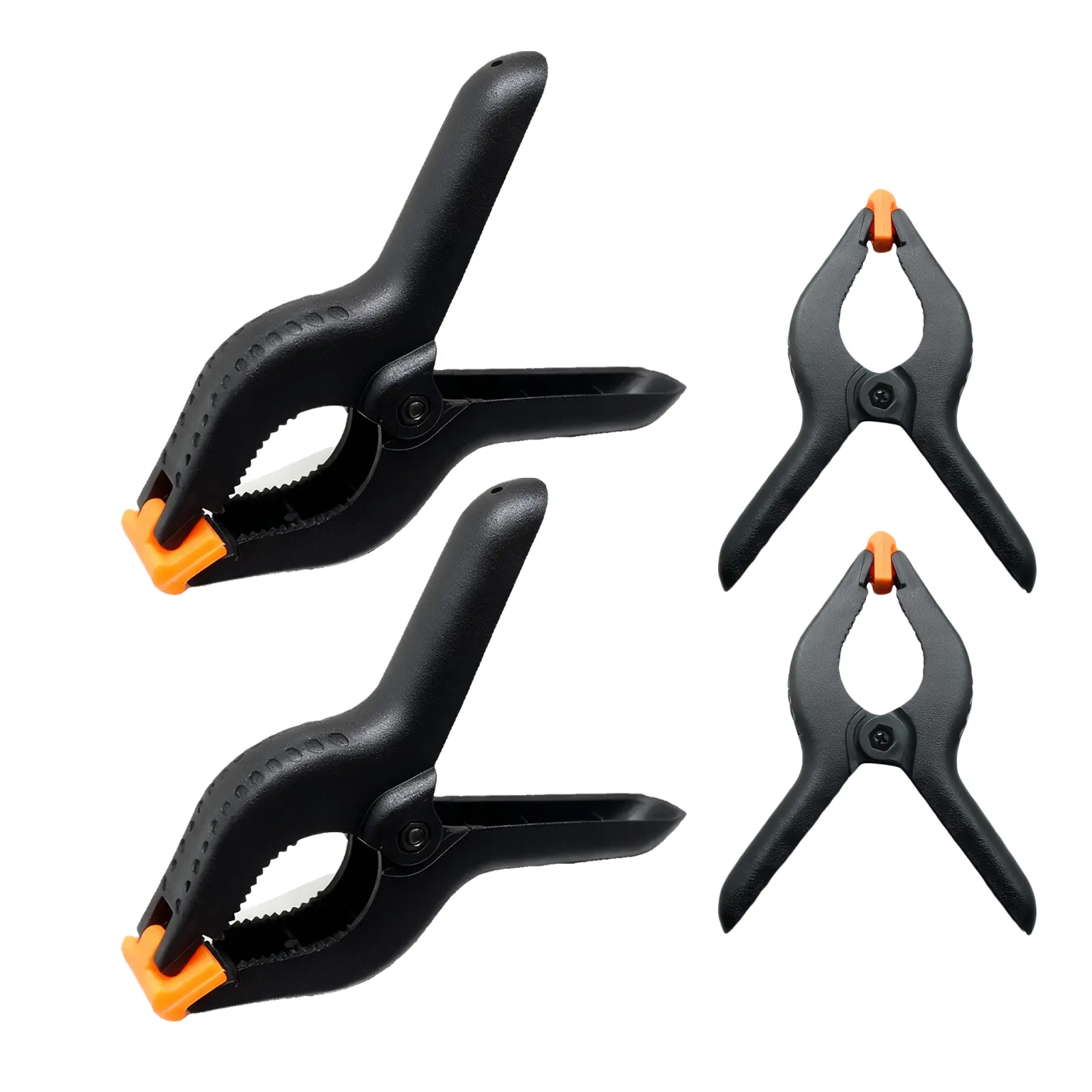 Industrial Strength 6-Inch Spring Clamps: 2.5" Wide Jaw Opening with Self-Aligning Swivel Pads – 5LB Non-Marring Grip Force for Heavy-Duty Woodworking, Photography Backdrops, DIY Crafts & Workshop Projects