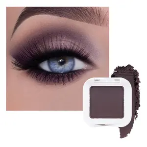 Matte Eggplant Purple Eyeshadow Palette Makeup for Older Women Brown Eyes, Deep Dark Mauve Plum Purple Cream Eye Shadow Palette Single for Older Women Matte