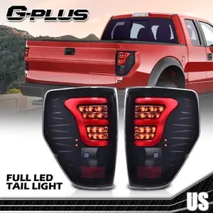 FIT FOR 09-14 FORD F150 SMOKE LENS LED REAR TAIL LIGHT BRAKE PARKING LAMPS G-PLUS