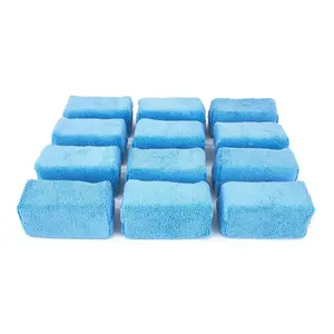 [Block Sponge] Narrow Microfiber Terry Sponge Applicator (4 in. x 2 in. X 2 in.) 12 pack