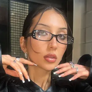 LIPLOCK Small Clear Rectangular 90s Glasses