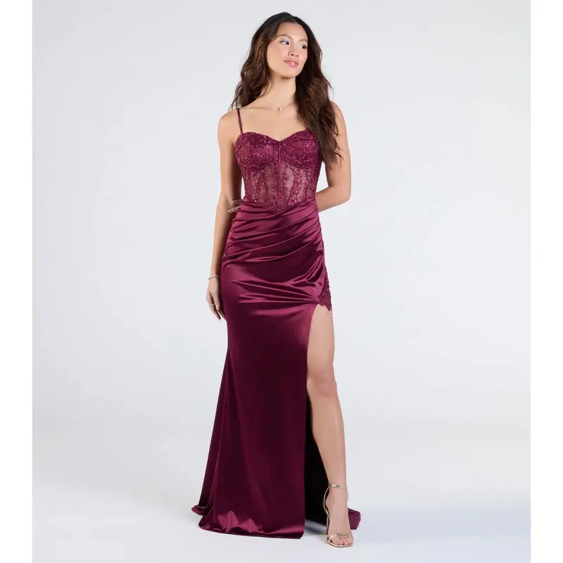 open lace back dress Spaghetti Straps Sheath Aqua Blue Prom Dress Formal Satin Party Dress
