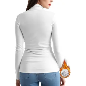 Womens Long Sleeve Turtleneck Thermal T-Shirts Mock Neck Underwear Fashion Tops for Winter Cold Weather
