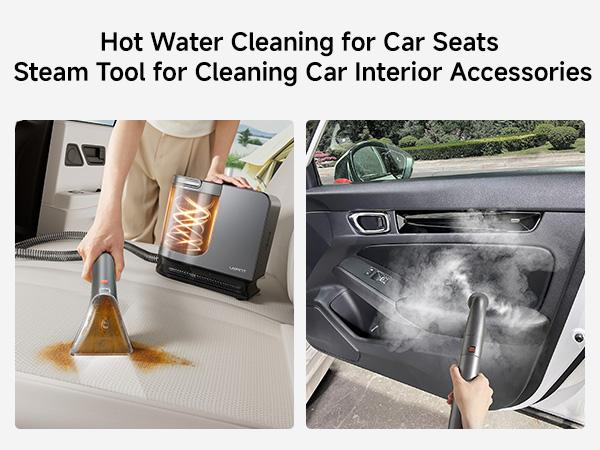 UWANT ZY B300Pro Portable Carpet Cleaner Machine - Powerful Suction Vacuum, 18000pa Suction, Deep Steam Clean & Water Extraction, Lightweight Handheld Household Item for Car+Home Use Area Rug Upholstery