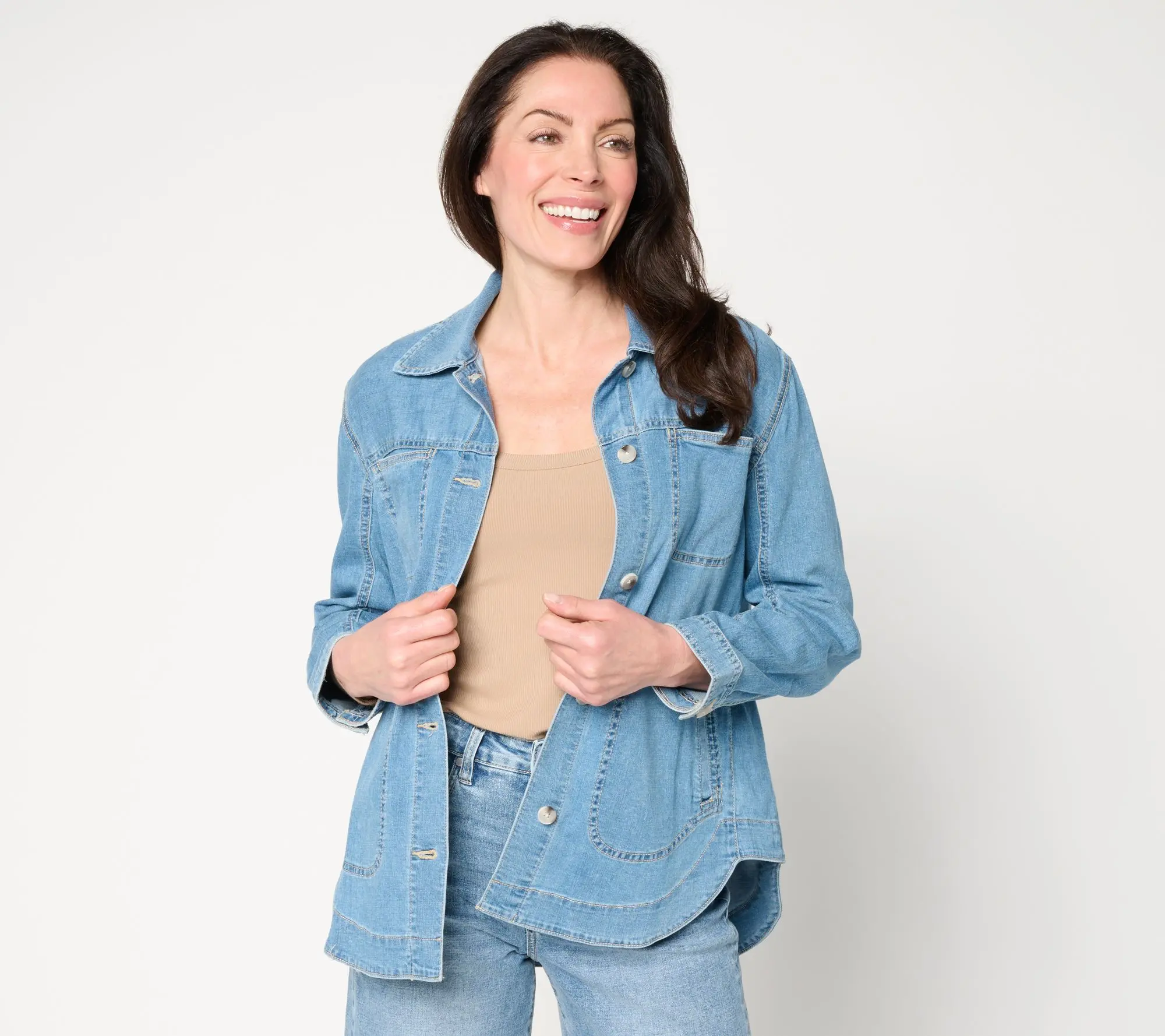 Liverpool Los Angeles Weekender Shirt Jacket - Light Wash