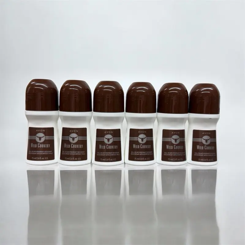 AVON Wild Country Aluminium Antiperspirant Roll-On Deodorant (75ml/2.6oz, 6-Pack) - Unisex Daily Body Care, Gentle Deodorizing, Dry-Touch, Quick-Drying, Non-Whitening, Long-Lasting Protection, Alcohol-Free, Deodorants, Alcohol Free Deodorants
