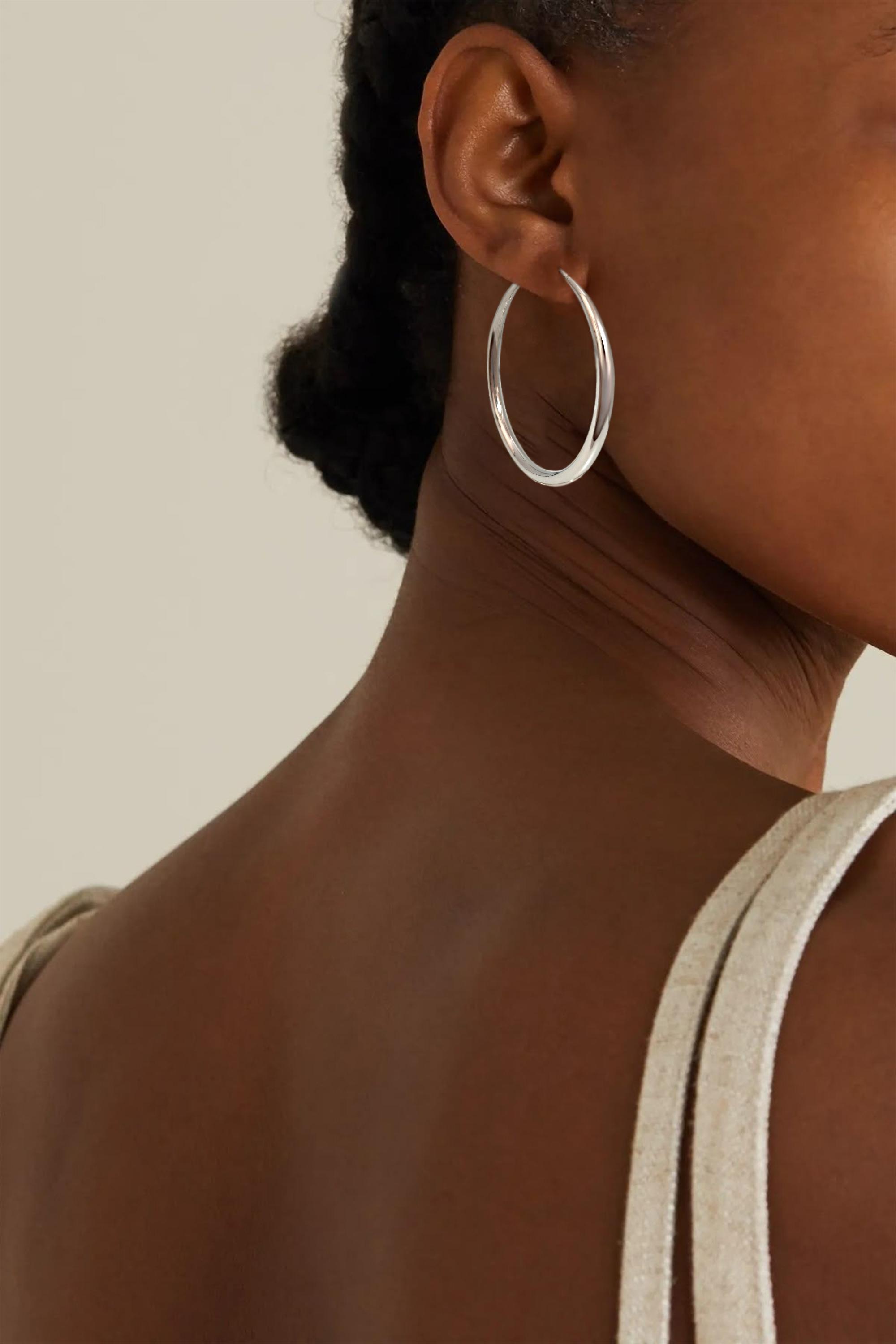 Gold Silver Hoop Earrings for Women Hypoallergenic Stainless Steel Lightweight Large Small Hoops Set 30mm 40mm 50mm 60mm Daily Wear Gift for Girlfriend Wife Mom