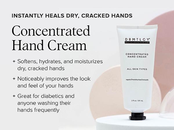 DRMTLGY Concentrated Hand Cream 2 fl oz Fragrance Free Hydrating Hand Treatment