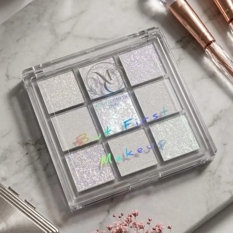 New Packaging Cotton Candy Duochrome Mini Palm Size Eyeshadow Plus Highlighter Compact Easy to Carry Palette.
