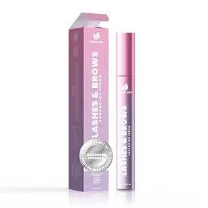 Lashes & Brows Enhancing Serum with Peptides | Lightweight Lash & Brow Care | 6 ml - Natural Sant  Cosmetic Brush Gentle