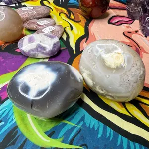 Orca Agate Heart and Freeform