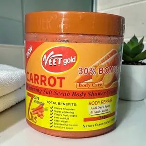 Papaya & Carrot Natural Body Scrub Set – Exfoliating & Skin Nourishing Body Care