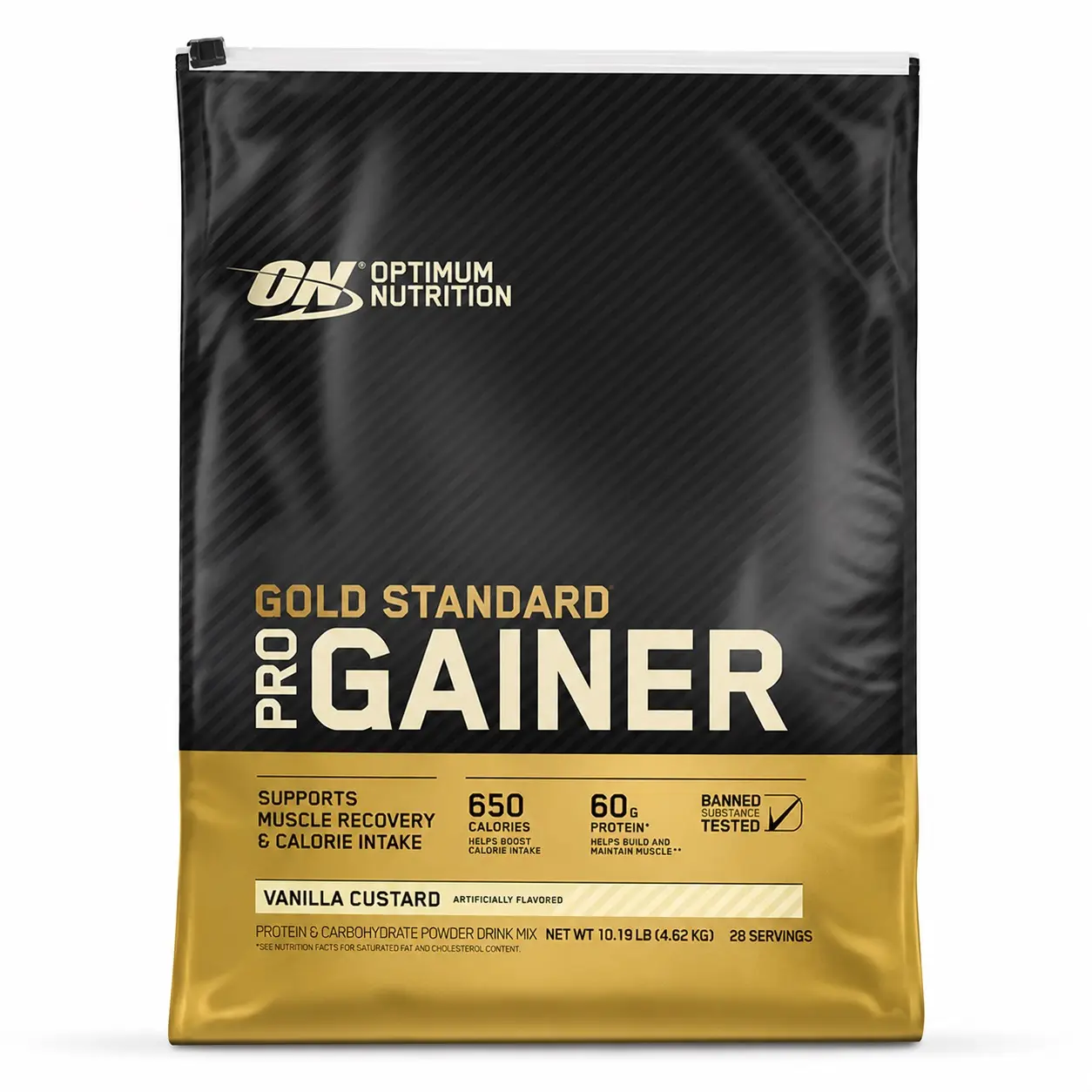 Optimum Nutrition Gold Standard Pro Gainer Powdered Protein Powder - Vanilla Custard Flavor, 10.19 lb (4.62 kg), 28 Servings, Easy Mix for Muscle Growth & Recovery, Muscle Support