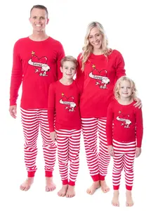 Peanuts Snoopy and Woodstock Loved Tight Fit Cotton Matching Family Pajama Set
