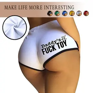 Daddy's Toys sexy tight shorts hiplifting fun print shorts dance yogafitness shorts large size casual pants