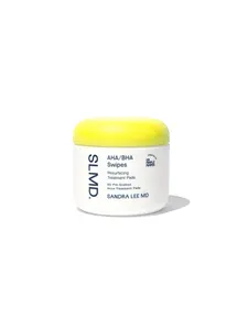 SLMD AHA/BHA Swipes - Exfoliating Resurfacing Treatment Pads with Salicylic, Glycolic & Lactic Acids for Glowing Skin & Clear Pores - 60 Count