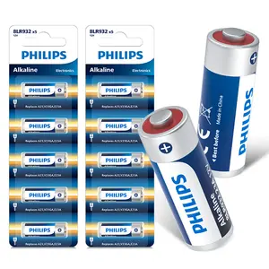 Philips 10Pack 23A 12 Volt Battery A23 Battery, Long Lasting 23A 12V Batteries for Doorbells and Remote Control Unit