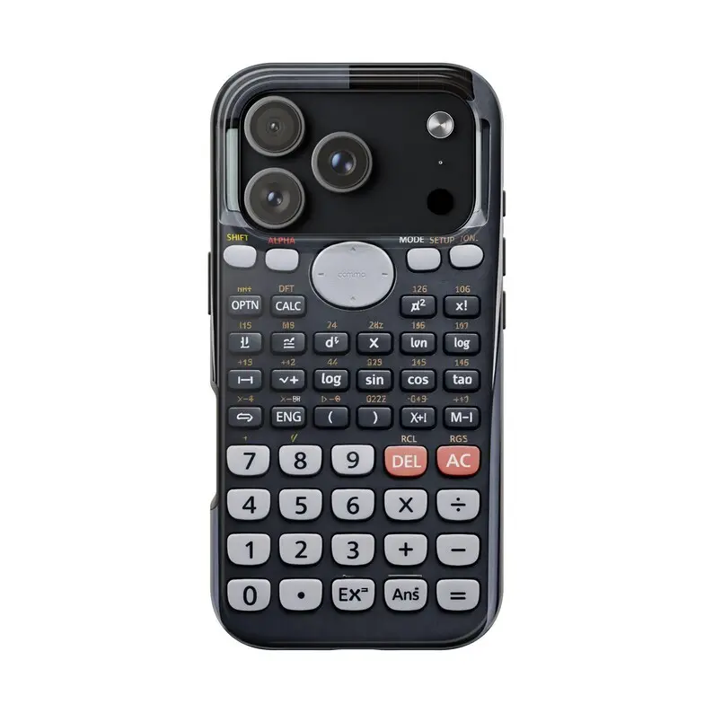 Phone case that look like calculator, Calculator Design Tough Phone Case, Retro Calculator Phone Case, cool phone case math