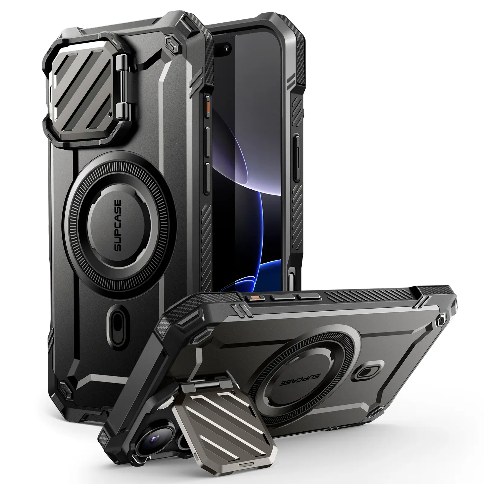 SUPCASE iPhone Cases for iPhone 16 Pro / 16 Pro Max / 16e (UBMag XT)with Camera Cover, [Compatible with MagSafe] Heavy Duty Rugged Case with Built-in Kickstand Protector Case Cellphone Casing,summerwins,back to school tiktokshopbacktoschool