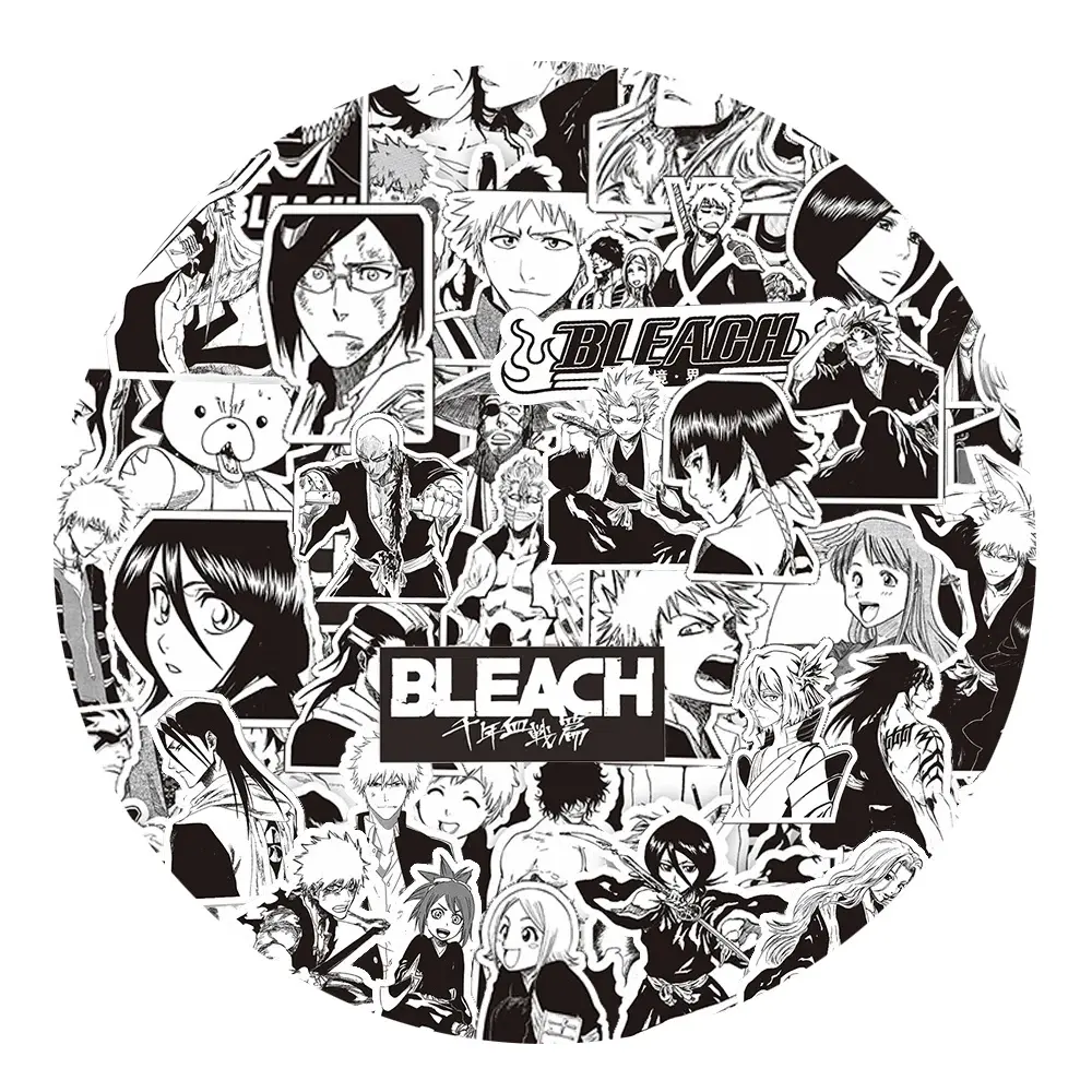 10/30/75pcs Cool Anime BLEACH Cartoon Stickers Black White Decals Kid Toy DIY Suitcase Luggage Scrapbook Kurosaki Ichigo Sticker