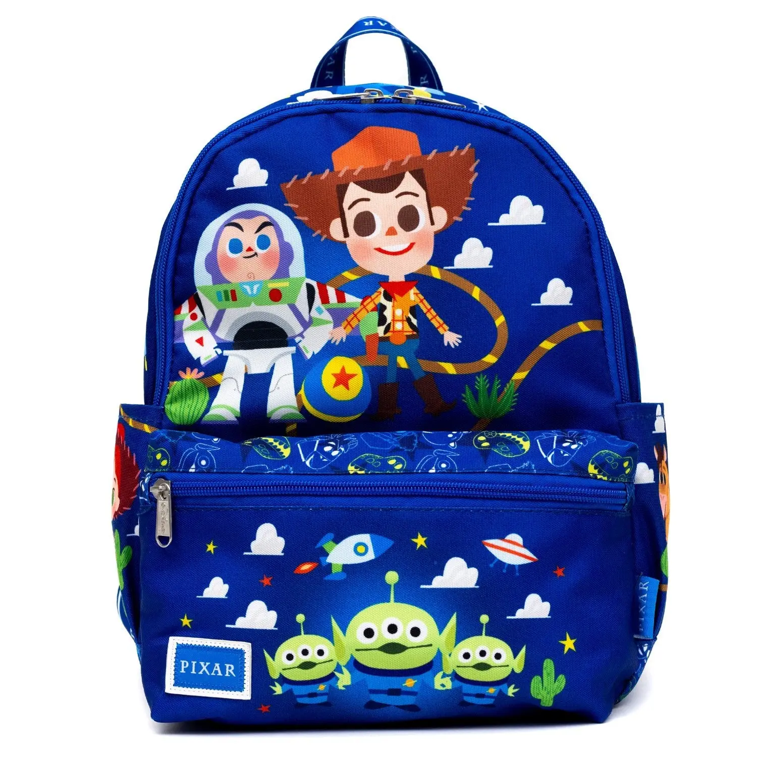 Women's Nylon Toy Story Mini Backpack, Cartoon Character Print with Jessie, Alien Design Backpacks Element & "To Infinity and Beyond" Quote, Pack Bag, Colorful, Bookbag, Zipper, Collectibles, Nylon Fabric, Colorful Print, Multiple Zippers