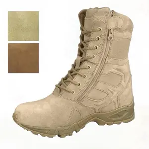 ROTHCO Forced Entry Deployment Boots 8 Inch Tan or Coyote Brown EVA Midsole Side Zipper Closure Mountaineer Rubber Outsole Comfortable Walking Hiking Workwear