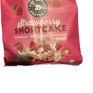 Strawberry shortcake, pretzel sticks Snack