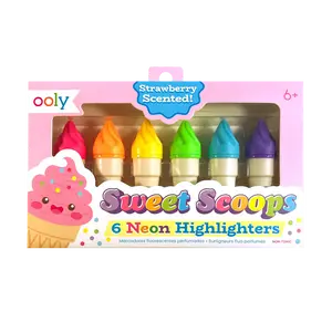 Sweet Scoops Scented Neon Highlighters - Set of 6