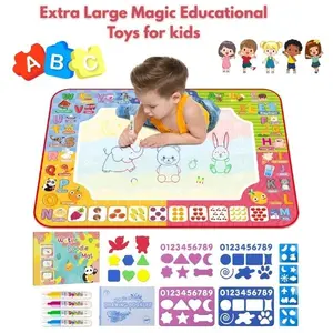 Kids Water Doodle Mat 32x24 – Mess Free Magic Water Drawing Mat, Reusable Coloring Toy for Boys & Girls Age 3-8