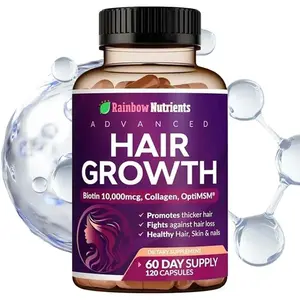 Hair Growth Vitamins for Women| Biotin 10,000mcg, Collagen, Saw Palmetto| Naturally Regrow Stronger & Healthier Hair, Skin and Nails| Stops Hair Loss| 60 Day Supply﻿120 CAPSULES