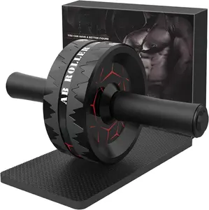 Ab Roller Wheel, Abs Workout Equipment for Abdominal & Core Strength Training, Home Gym Exercise Wheels for Men Women, with Knee Pad Accessories